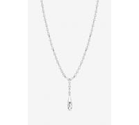 Jon Richard Rhodium Plated Linear Pear Drop Y-Necklace In Silver Silver