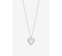 Jon Richard Women's Rhodium Plated & Pave Heart Pendant - Gift Box in Silver Jon Richard Silver One Size