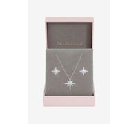 Jon Richard Women's Rhodium Plated & Pave Star Set - Gift Box in Silver Jon Richard Silver One Size
