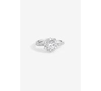 Jon Richard Women's Rhodium Plated Statement Crystal Engagement Ring in Metallics | Size: Medium Jon Richard Metallics M