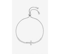 Jon Richard Women's Silver Plated & Crystal Cross Toggle Bracelet Jon Richard Silver One Size