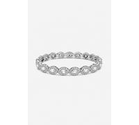 Jon Richard Women's Silver Plated & Crystal Navette Stretch Bracelet