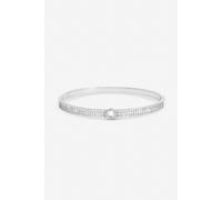 Jon Richard Silver Plated Crystal And Pave Stone Bangle Silver
