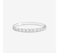 Jon Richard Women's Silver Plated Crystal Stone Stainless Steel Bangle Jon Richard Silver One Size