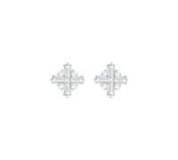 Jon Richard Women's Silver Plated Cubic Zirconia Crystal Baguette Stud Earrings Jon Richard Silver One Size