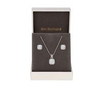 Jon Richard Cubic Zirconia Drop Pendant and Earring Set