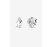 Jon Richard Women's Silver Plated Knot Stud Clip Earrings Jon Richard Silver One Size