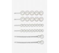 Jon Richard Women's Silver Plated Mixed Pearl Slides - Multipack