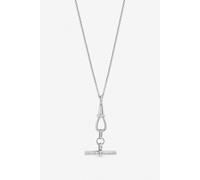 Jon Richard Women's Silver Plated Pave T Bar Necklace Jon Richard Silver One Size