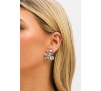 Jon Richard Silver Plated and Pearl Flower Stud Earrings One Size Silver