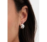 Jon Richard Women's Silver Plated Polished Crystal Dome Stud Earrings Jon Richard Silver One Size