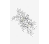 Jon Richard Women's Suzie Open Leaf & Crystal Clip in Silver Jon Richard Silver One Size