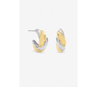Jon Richard Women's Two Tone Twist Hoop Earrings Jon Richard Multicolor One Size