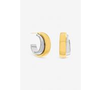 Jon Richard Women's Two Tone Waterproof Double Row Hoop Earrings Jon Richard Multicolor One Size