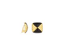 Jon Richard Women's Vintage Inspired Gold Plated & Jet Enamel Earrings Jon Richard Gold One Size