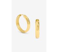 Jon Richard Women's Waterproof Gold Plated Medium Flat Surface Hoop Earrings Jon Richard Gold One Size