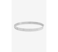 Jon Richard Women's Waterproof Platinum Plated Crystal Polished Bangle in Silver Jon Richard Silver One Size