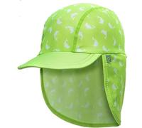 Jona UPF 50+ Sun Protection Flap Hat for Boys Girls Baby Sun Cap Toddler Sun Hats Cap with Neck Flap Summer Beach Hat Swim Cap, Kids Legionnaire Hat Flap Cover Cap (Small, Green)
