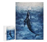 Jonah And The Whale, 500 PCS Displayable Picture Puzzle, Festive Gift for Adults, with A Decorative Finished Picture