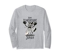 Jonah - Cool Boy Name with Cute Devil - Born to Misbehave Long Sleeve T-Shirt