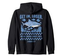 Jonah Whale Christian Get in Loser God's Will Funny Bible Zip Hoodie