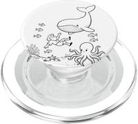 Jonah & Whale - Kids Faith Coloring Bible Story Craft Art PopSockets PopGrip for MagSafe
