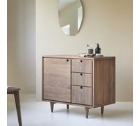 Jonàk - Solid walnut storage unit 95 cm Dark Brown