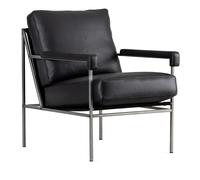 Jonas Ihreborn - Seventy Five Armchair Leather, Black / Black Canvas - Black