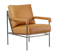 Jonas Ihreborn - Seventy Five Armchair Leather, Challenger Brandy / Beige Canvas - Brandy