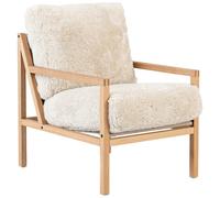 Jonas Ihreborn - Seventy Five Wood Armchair, Oak / Sheepskin Moonlight - Moonlight