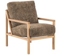 Jonas Ihreborn - Seventy Five Wood Armchair, Oak / Sheepskin Sahara - Sahara