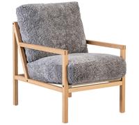 Jonas Ihreborn - Seventy Five Wood Armchair, Oak / Sheepskin Scandinavian Grey - Scandinavian Grey