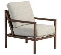 Jonas Ihreborn - Seventy Five Wood Armchair, Walnut / Bouclé Sand - Sand