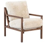 Jonas Ihreborn - Seventy Five Wood Armchair, Walnut / Sheepskin Moonlight - Moonlight