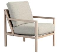 Jonas Ihreborn - Seventy Five Wood Armchair, White Pigmented Oak / Bouclé Sand - Sand