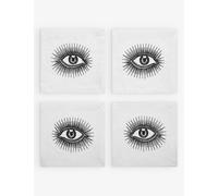 Jonathan Adler Eyes Linen Cocktail Napkins Set of Four