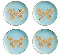 Jonathan Adler - MARIPOSA COASTERS - SET OF 4 - BLUE/GOLD - Home Accessoire
