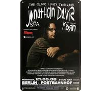 Jonathan Davis - Korn, Berlin 2008 - Konzertplakat Metal Tin Sign Music Metal Poster Home Bar Pub Decor Wall Art Print 12 X 8 Inch