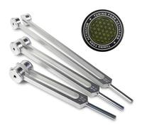 Jonathan Goldman Tuning Fork Set - Otto 32Hz 64Hz 128Hz + Rubber Activator Tool