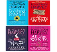 Jonathan Harvey 4 Books Collection Set (Confusion Of Karen Carpenter,Secrets We Keep, The Girl Who Just Appeared, All She Wants)
