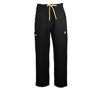 JONATHAN UNIFORM Men's Stretch Cargo Trousers with 5 Pockets - Elastic Drawstring Waistband, Easy-Care, Smart Work Pant for Dental, Carer, Medical (Black, S)