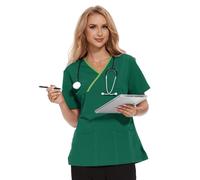 JONATHAN UNIFORM Shaped Scrub Top Women, Healthcare Uniforms for Elderly Carer, Beauty, Beauty, Vet (Hunter, S)