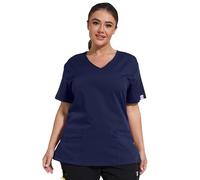 JONATHAN UNIFORM Soft Stretch Women Scrub Top with 4 Pocekts, Beauty Tunic for Dental, Elderly Carer, Vets (Navy, XL)