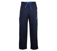 JONATHAN UNIFORM Stretch Cargo Pant Mid Rise Straight Leg Pull on with 5 Pockets for Clinic, Dental, Elderly Carer (Navy, M)