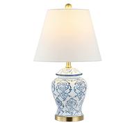 JONATHAN Y JYL3085A Juliana 22.25" Traditional Classic Chinoiserie Ceramic LED Table Lamp French Country Bedside Desk Nightstand Lamp for Bedroom Living Room Office College Bookcase, Blue/White