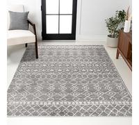 JONATHAN Y MOH209B-3 Izil Moroccan Beni Souk Indoor Farmhouse Area-Rug Bohemian Minimalistic Geometric Easy-Cleaning Bedroom Kitchen Living Room Non Shedding, 3 X 5, Gray,Cream