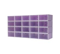 jondanecy 20Pcs Shoe Rack Plastic Box Organizer Stackable Shoe Rack Cabinet Shoe Storage Organizer Cabinet Portable Shoe Shelves Door Shoe Organizer for Closet Hallway Bedroom Entryway