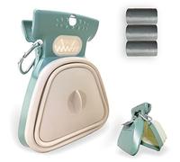 Jondarla Pooper Scooper, Portable and Handheld Size for Walking Large and Small Dogs Outside Yard or Travel Outdoors, Pup Poop Scoop with Container and 30pcs Pet Waste Bag Attachment