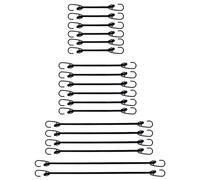 Joneaz Mini Bungee Cords with Hooks 2 inch 4 inch 6 inch 9 inch, Assorted 18-Piece Set Package of Small Bungee Cords