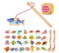 JONEG Stocking Fillers for 3+ Year Old Toddlers: 31 PCS Magnetic Fishing Game for Kids, Gifts for 2 3 4 5 Years Old Boys Girls Presents, Educational Learning Fishing Toy for Christmas Birthday Party